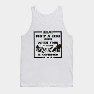 Distance relation white shirt design Tank Top